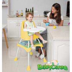 Maitinimo kėdutė Babycare 3*1 geltona
